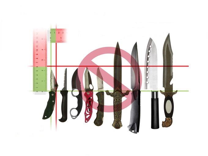Ножи, разрешенные для провоза в самолетах США